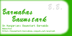 barnabas baumstark business card